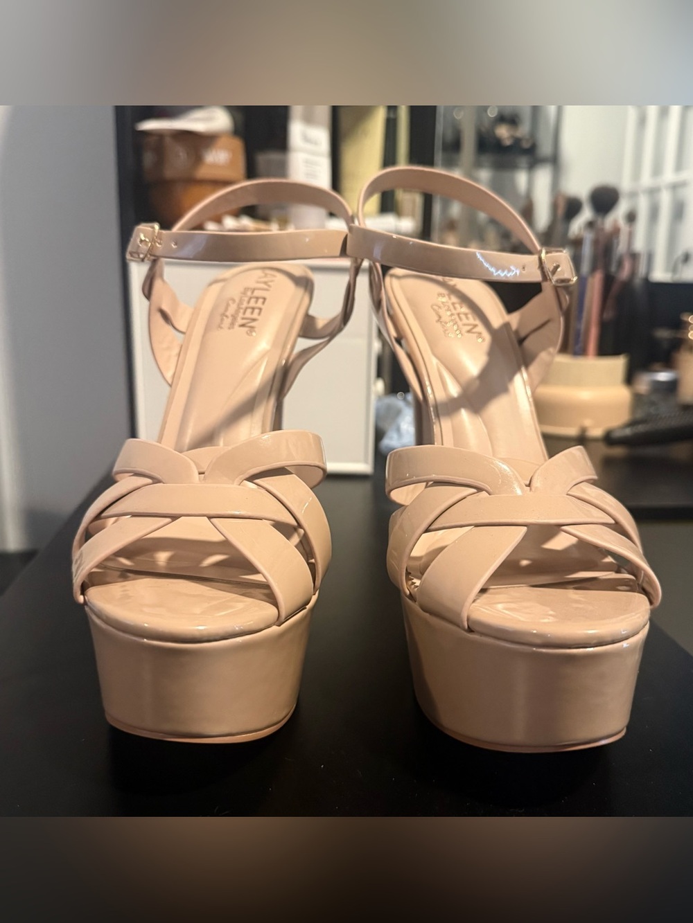 Nude patent platform heels Brand new! - Picture 3 of 3